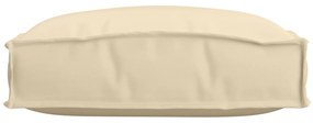 Almofadas de Palete para Assento 2 pcs Beige 40x40x8 cm Tecido Oxford