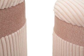PUFE C/CAIXA 3 PEÇAS Ø 40,5X49,5-35X42-31X38 CM ROSA