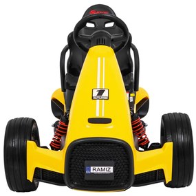 Kart elétrico para Crianças 3 Rodas 12V XR-1 Rodas Espuma EVA Amarelo
