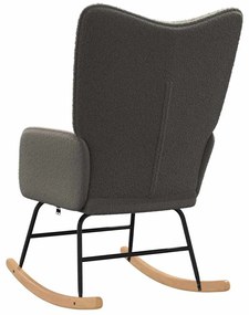 Cadeira Relaxante vidaXL Cinza Escuro em Tecido Lã Curly