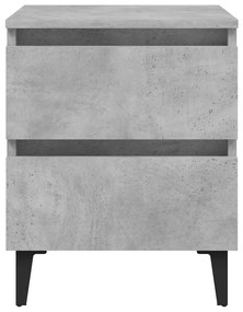 Mesas de cabeceira 2 pcs derivados de madeira cinza cimento