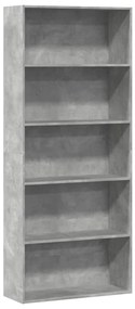 vidaXL Estante 80x30x189 cm derivados de madeira cinzento