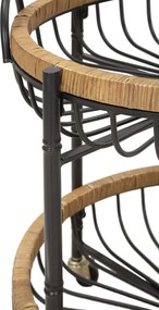 CARRINHO 2 ANDARES CEBU 57X55,5X62,5 CM CASTANHO E PRETO
