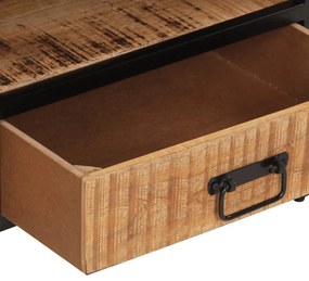 Mesa de centro 90x50x30 cm madeira de mangueira áspera maciça
