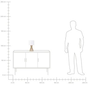 Candeeiro de mesa branco CARRION Beliani