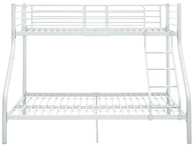 Estrutura de beliche 140x200/90x200 cm metal branco