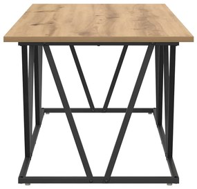 Mesa de Centro vidaXL Carvalho Artisan 100x50x40 cm Madeira de Engenha