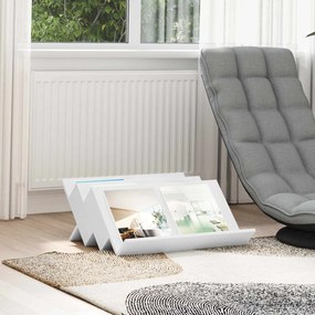vidaXL Estante de Revistas Branco 65 x 53 x 28,5 cm Madeira processada