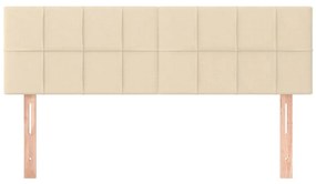 Cabeceira de cama 2 pcs tecido 72x5x78/88 cm creme
