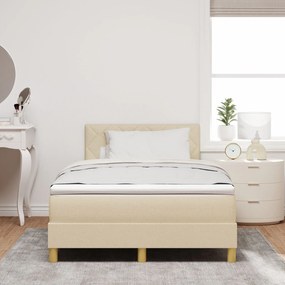 Cama Box com Molas com Colchão Creme 120x200 cm Tecido