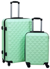 vidaXL Conjunto de tróleis estojo rígido 2 pcs ABS verde hortelã