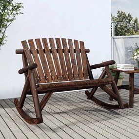 vidaXL Banco de baloiço p/ jardim 2 lugares 123x96x102 cm abeto maciço