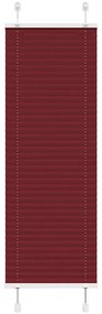 Plissado Cego Bordéus Vermelho 40x100 cm Largura Tecido 39,4 cm