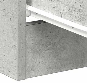 Mesas cabeceira 2pcs 38x35x56cm derivados madeira cinza cimento