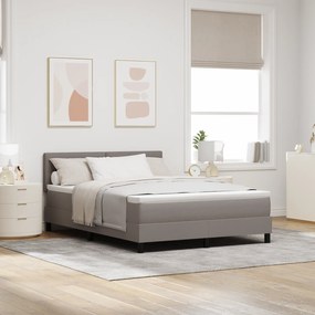 vidaXL Cama Box Spring com Colchão Taupe 140x200 cm Tecido