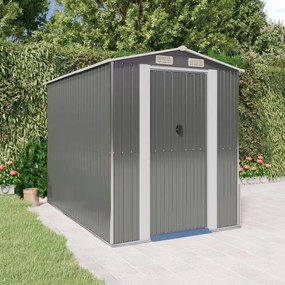 vidaXL Abrigo de jardim 192x274x223 cm aço galvanizado cinzento-claro