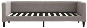Sofá-cama com colchão 80x200 cm tecido cinzento-acastanhado