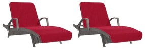 Toalhas de praia 2 pcs 75x200 cm tecido 400 GSM bordô