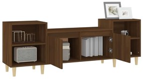 Móvel de TV 160x35x55 cm derivados de madeira carvalho castanho