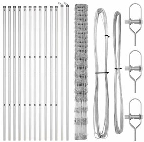 Cerca de Campo 1,6x25 m em Aço Galvanizado