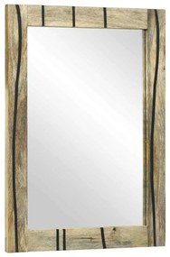 vidaXL Espelho de banheiro com espelho Castanho 50 x 2.5 x 70 cm