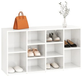 Sapateira 103x30x54,5 cm contraplacado branco brilhante