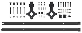 Porta Deslizante vidaXL com Conjunto de Hardware "ORKDAL" Branco Madei