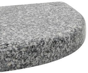 Base de guarda-sol semicircular granito 10 kg cinzento