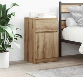 Mesas de cabeceira 2pcs derivados de madeira carvalho artisiano