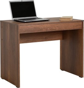 Secretária "Inspire" - 90 x 75 x 55 cm - Nogueira - Design Moderno