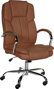 Cadeira de Escritório XXL Xanthos castanho claro