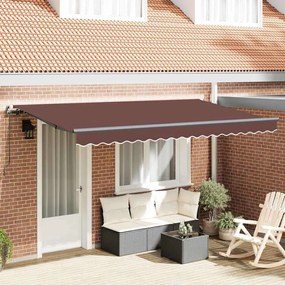 Toldo Retrátil Manual Marrom e Antracite