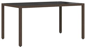 Conjunto de Jantar para Jardim 5 pcs Castanho 150 x 90 x 75 cm