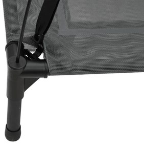 Cama para cães com toldo tecido oxford e aço antracite