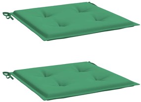 Almofadões p/ cadeiras de jardim 2 pcs tecido oxford verde