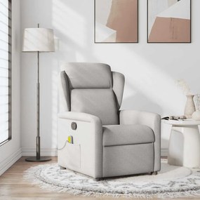 Cadeira de massagem reclinável tecido cinzento