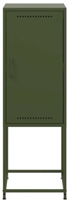 Aparador alto 36x39x107 cm aço verde azeitona
