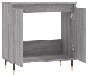 Armário casa de banho 58x33x60cm derivados madeira cinza sonoma