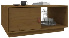 Mesa de centro 80x50x35,5 cm madeira pinho maciça castanho-mel