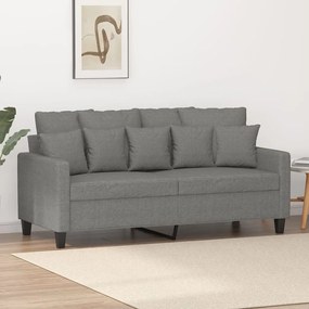 vidaXL Sofá de 2 lugares em tecido 140 cm cinzento-escuro