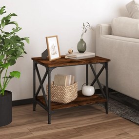 823329 vidaXL Mesa de apoio 55x38x45 cm derivados de madeira carvalho fumado