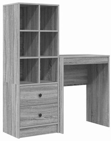 Mesa com Armazenamento Cinza Sonoma Madeira Composta