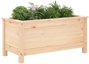 Vaso/floreira de jardim 82,5x40x39 cm pinho maciço