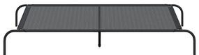 Cama para cães elevada 150x90x20 cm Textilene e aço preto