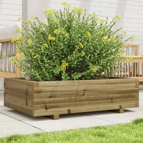 vidaXL Vaso/floreira de jardim 90x60x26,5 madeira de pinho impregnada