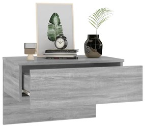 Mesas de cabeceira montagem na parede 2 pcs cinzento sonoma
