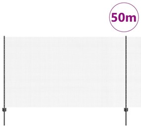 Cerca de Arame Soldado com 44 Postes U Cinza 1.4x50 m Aço