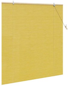Persianas e Sombras de Janela Amarelo 140 x 160 cm Bambu