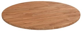 vidaXL Tampo mesa redondo Ø80x1,5 cm carvalho tratado castanho-claro