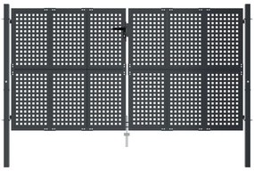 Portão de jardim 300x125 cm aço antracite